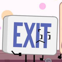 character: exit sign